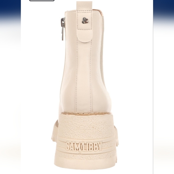 Sam & Libby Chelsea Boots | Heeled Vanilla Bean Chunky Tread | Size 7.5 - Picture 10 of 13